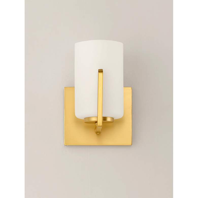 Image 2 Maxim Dart 7 3/4 inch High Satin Brass Wall Sconce more views