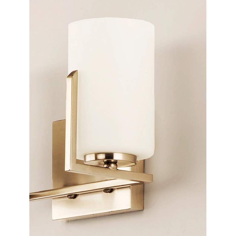 Image 3 Maxim Dart 7 3/4" High Satin Nickel 2-Light Wall Sconce more views