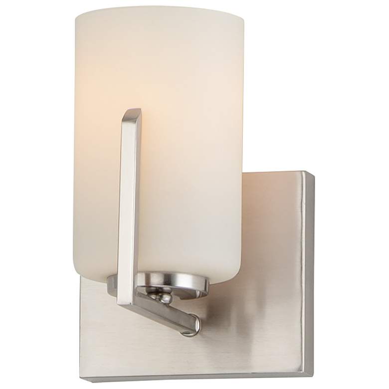 Image 1 Maxim Dart 7 3/4 inch High Satin Nickel Wall Sconce