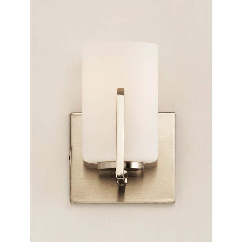 Image 2 Maxim Dart 7 3/4 inch High Satin Nickel Wall Sconce more views