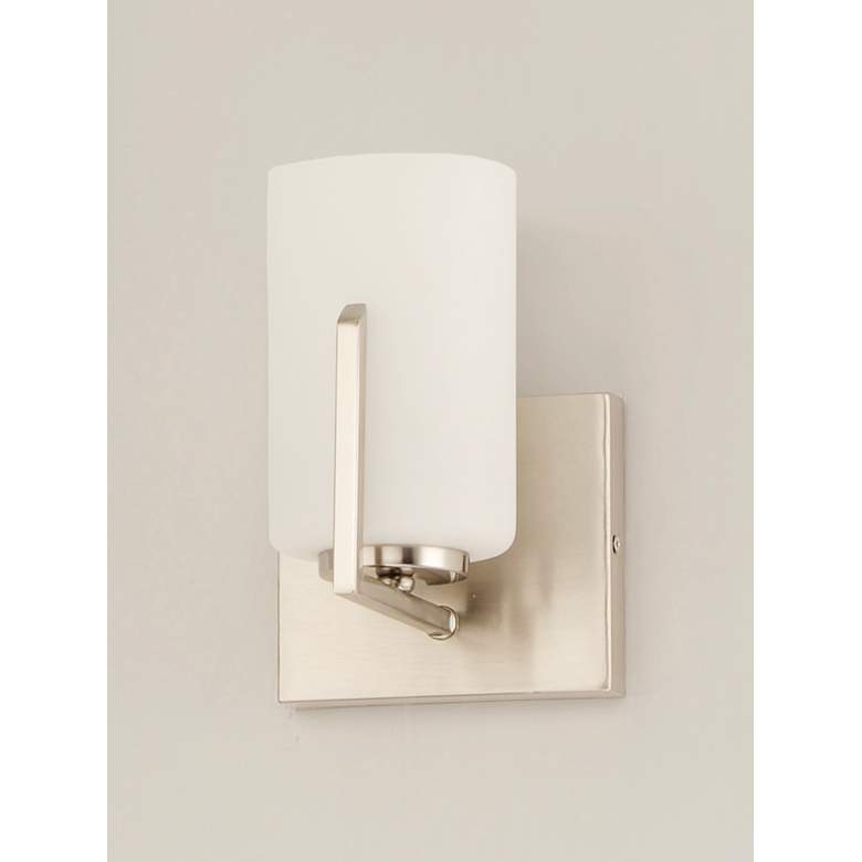 Image 3 Maxim Dart 7 3/4 inch High Satin Nickel Wall Sconce more views