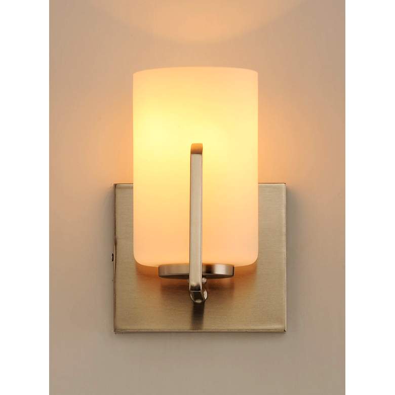 Image 4 Maxim Dart 7 3/4" High Satin Nickel Wall Sconce more views