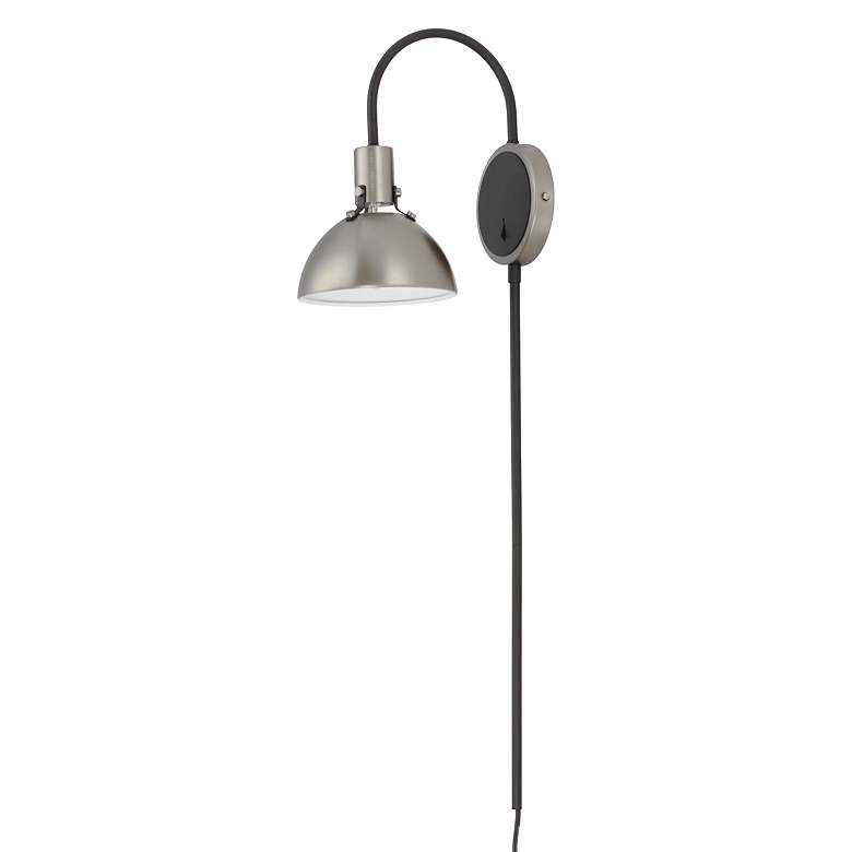 Image 2 Maxim Dawn 12 1/2" High Satin Nickel Wall Sconce more views