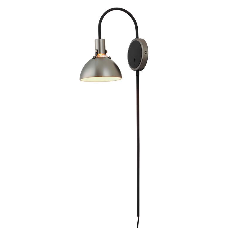 Image 4 Maxim Dawn 12 1/2" High Satin Nickel Wall Sconce more views
