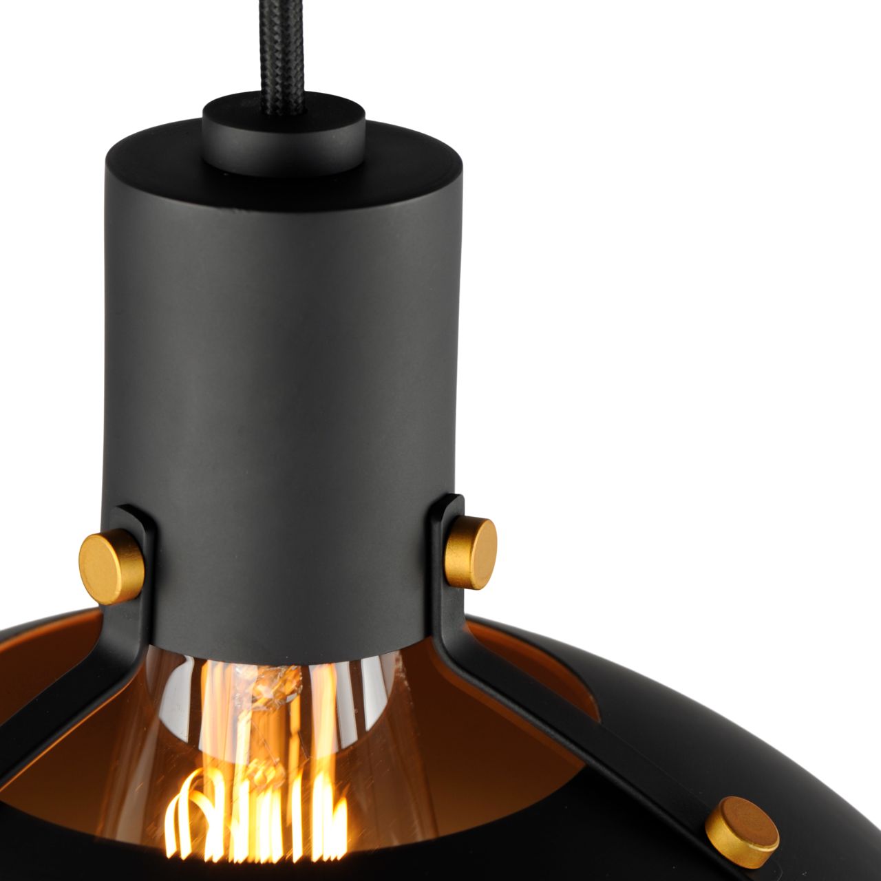 Maxim Dawn 12" Wide Antique Brass and Black Mini Pendant