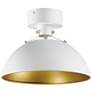Maxim Dawn 12" Wide Modern Industrial Dome Flush Mount Ceiling Light
