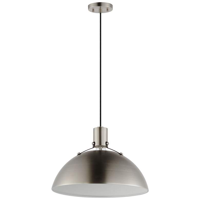 Image 1 Maxim Dawn 20" Wide Silver Modern Dome Pendant