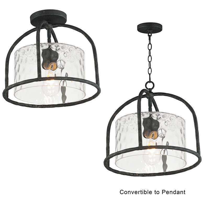 Image 2 Maxim Del Mar 13" Wide Blacksmith 1-Light Semi Flush - Pendant more views