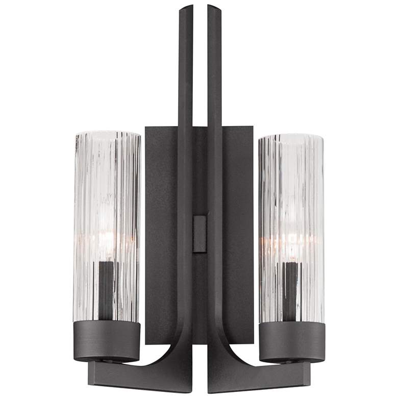 Image 1 Maxim Delos 17 1/4" High Anthracite 2-Light Wall Sconce