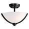 Maxim Deven 14" Wide Black Bowl Ceiling Light