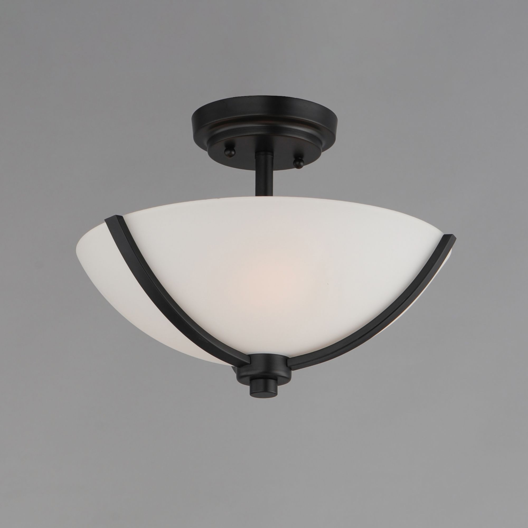 Image 3 Maxim Deven 14" Wide Black Bowl Ceiling Light more views