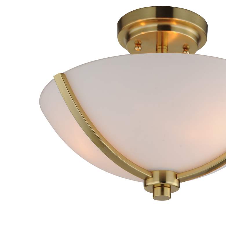 Image 2 Maxim Deven 14" Wide Satin Brass Ceiling Light more views