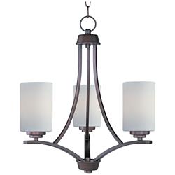 Maxim Deven 18" Wide Oil-Rubbed Bronze 3-Light Chandelier