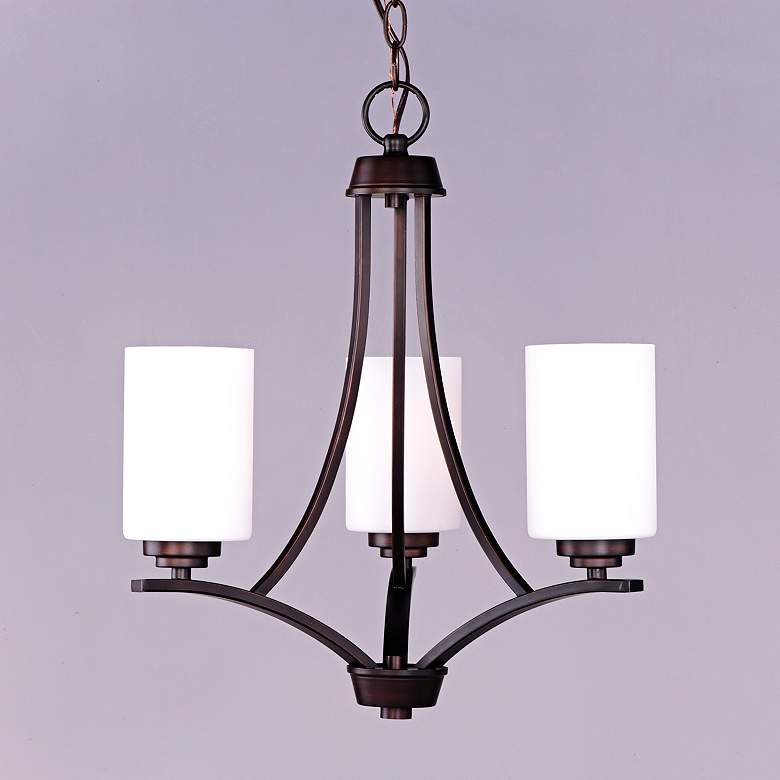Image 1 Maxim Deven 18" Wide Oil-Rubbed Bronze 3-Light Chandelier