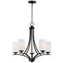 Maxim Deven 24" Wide Black 5-Light Chandelier