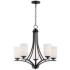 Maxim Deven 24" Wide Black 5-Light Chandelier
