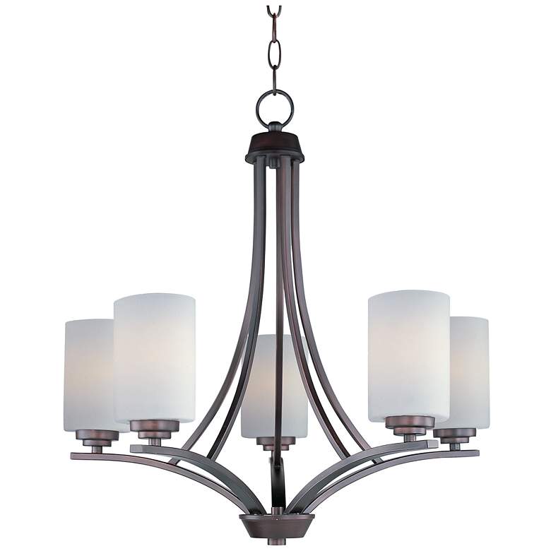 Image 1 Maxim Deven 24" Wide Oil-Rubbed Bronze 5-Light Chandelier