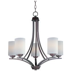 Maxim Deven 24" Wide Oil-Rubbed Bronze 5-Light Chandelier