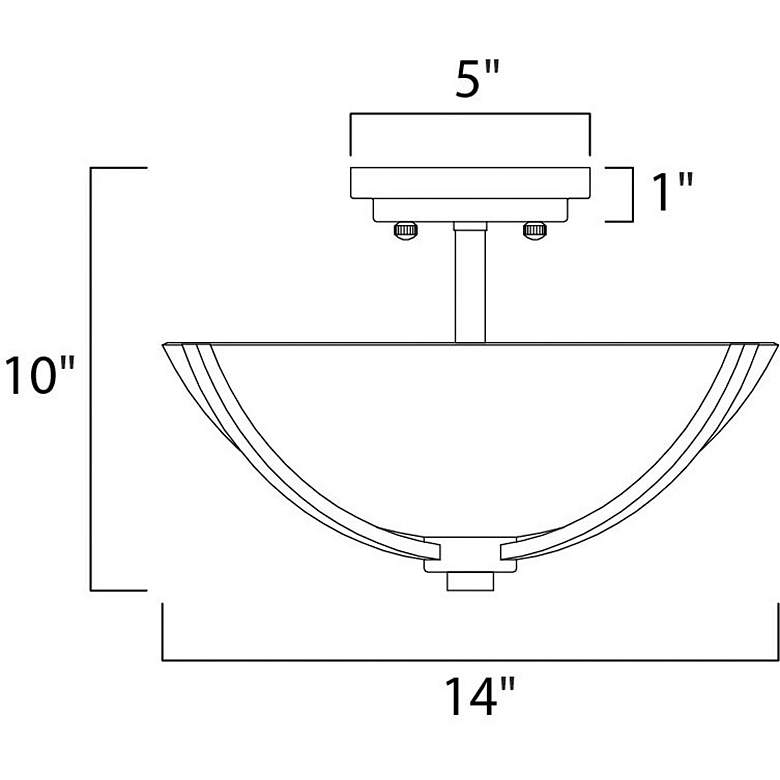 Image 4 Maxim Deven 3-Light 14" Wide Satin Nickel Semi-Flush Mount more views
