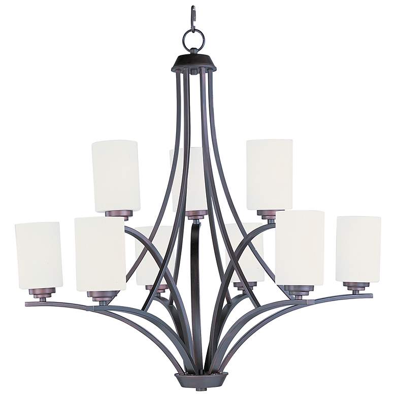 Image 1 Maxim Deven 32" Wide 9-Light Oil Rubbed Bronze Chandelier