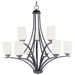 Maxim Deven 32" Wide 9-Light Oil Rubbed Bronze Chandelier