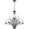 Maxim Deven 32" Wide Black 9-Light Tiered Chandelier