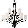 2_Maxim Deven 32" Wide Black 9-Light Tiered Chandelier more views