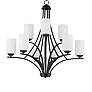 3_Maxim Deven 32" Wide Black 9-Light Tiered Chandelier more views