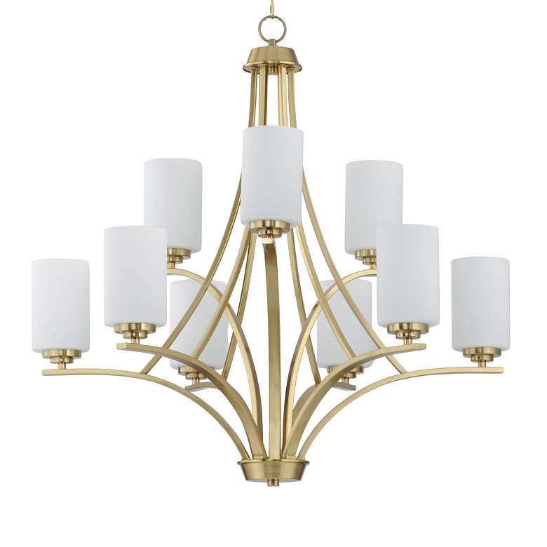 Image 5 Maxim Deven 32" Wide Satin Brass 9-Light Chandelier more views