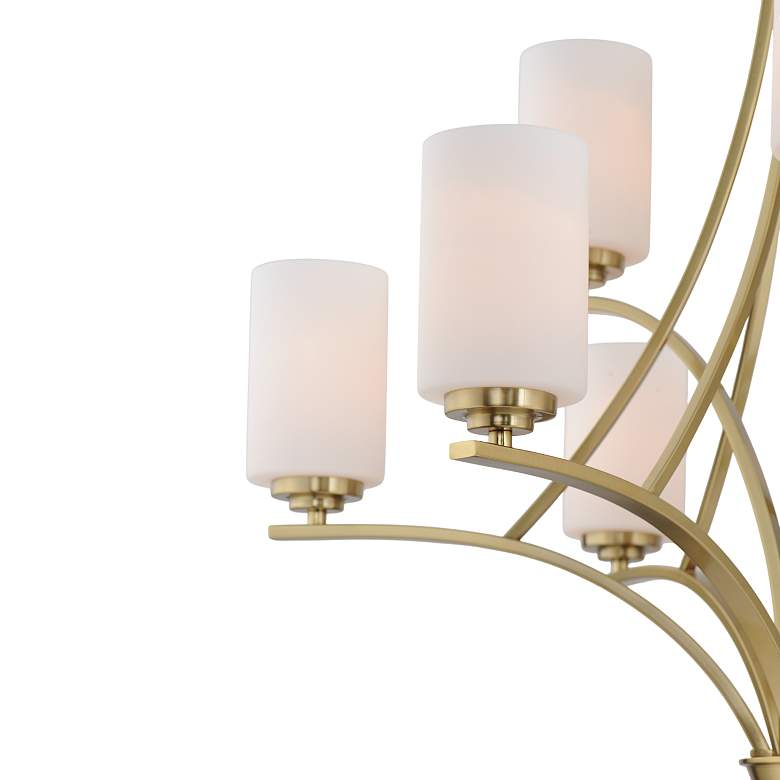 Image 7 Maxim Deven 32" Wide Satin Brass 9-Light Chandelier more views