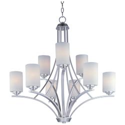 Maxim Deven 32" Wide Satin Nickel 9-Light Chandelier