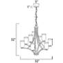 2_Maxim Deven 32" Wide Satin Nickel 9-Light Chandelier more views