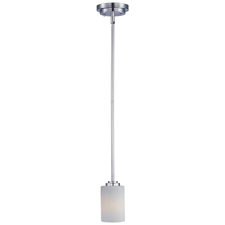 Image 1 Maxim Deven 4 inch Wide Satin Nickel Mini-Pendant Light