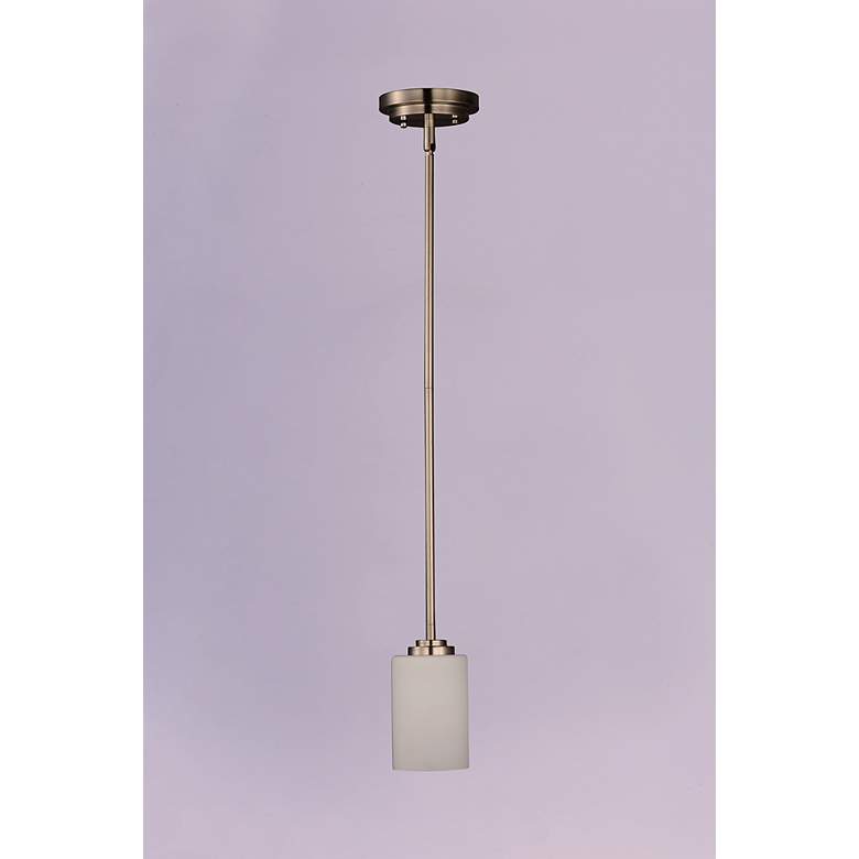 Image 2 Maxim Deven 4" Wide Satin Nickel Mini-Pendant Light more views