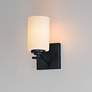 1_Maxim Deven 9" High Black 1-Light Wall Sconce