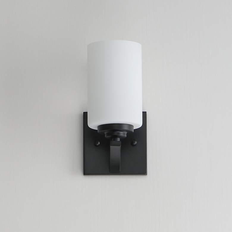 Image 3 Maxim Deven 9" High Black 1-Light Wall Sconce more views