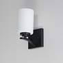 5_Maxim Deven 9" High Black 1-Light Wall Sconce more views