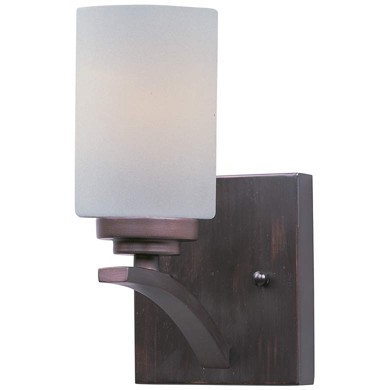 Image 1 Maxim Deven 9" High Oil-Rubbed Bronze Wall Sconce
