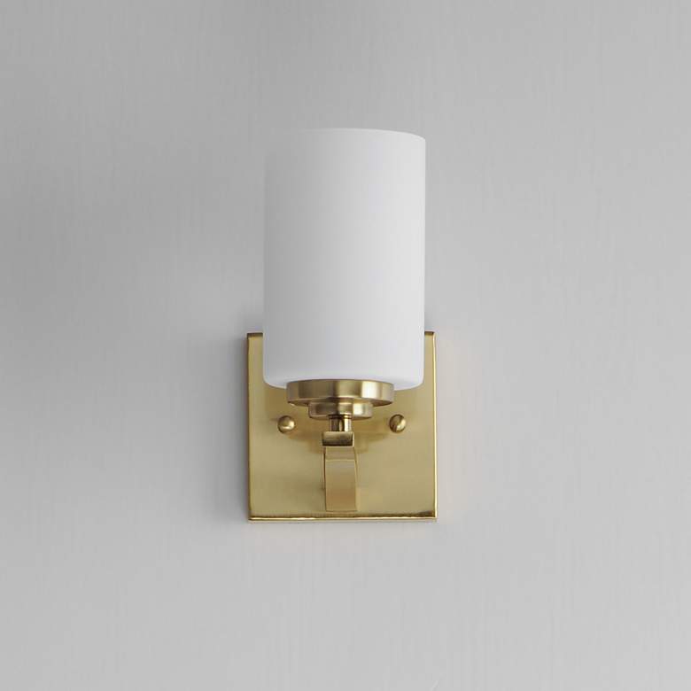 Image 3 Maxim Deven 9" High Satin Brass 1-Light Wall Sconce more views