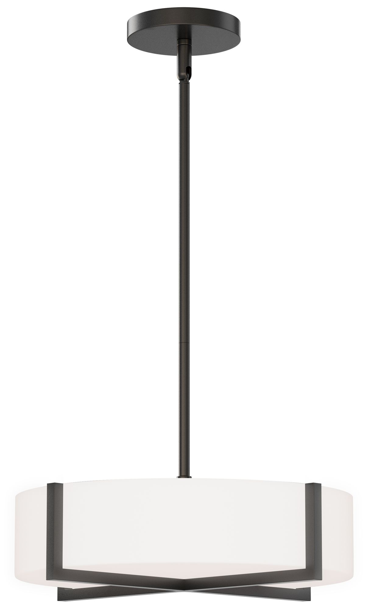 Maxim Dexter 15" Black LED Flush Mount/ Pendant Convertible