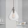 1_Maxim Dianne 7 1/2" Wide Satin Nickel Clear Glass Mini Pendant