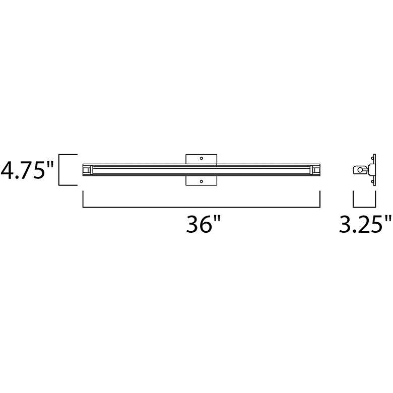 Image 5 Maxim Director 36" Wide Polished Chrome LED Bath Light more views