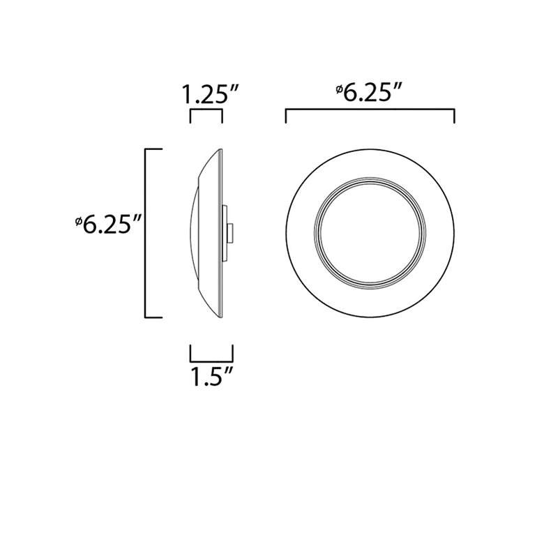 Image 5 Maxim Diverse 6" White LED Ceiling Light 3000K more views