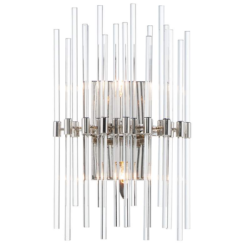 Image 1 Maxim Divine 19 1/2 inchH Polished Nickel 2-Light Wall Sconce