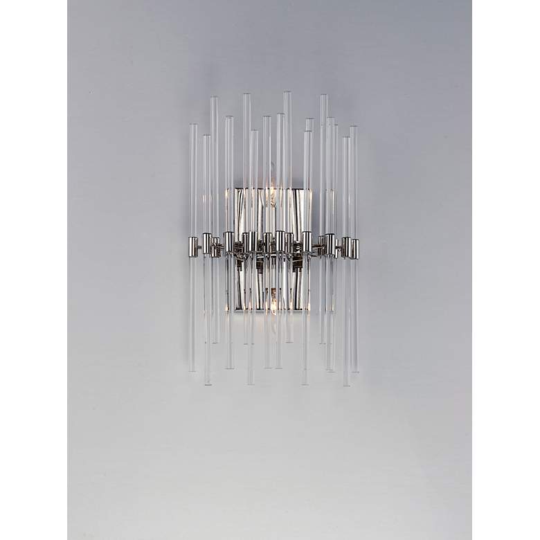 Image 2 Maxim Divine 19 1/2 inchH Polished Nickel 2-Light Wall Sconce more views