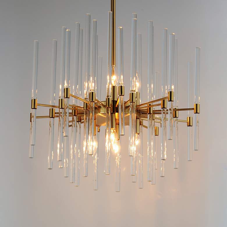 Image 1 Maxim Divine 23 1/2" Wide Heritage Brass 8-Light Pendant