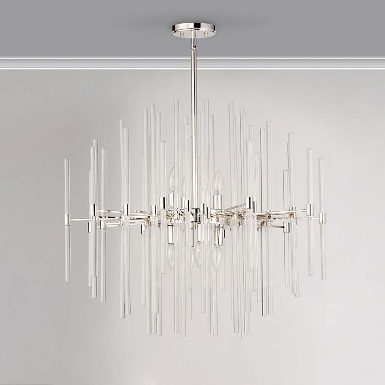 Image 1 Maxim Divine 23" Wide Polished Nickel 8-Light Modern Pendant Light