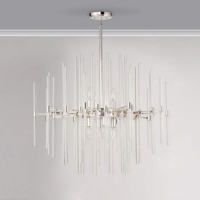 Image 1 Maxim Divine 23 inch Wide Polished Nickel 8-Light Modern Pendant Light