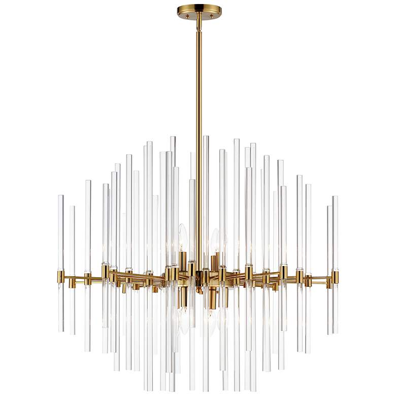 Image 1 Maxim Divine 28 1/2" Wide Heritage Brass 8-Light Chandelier