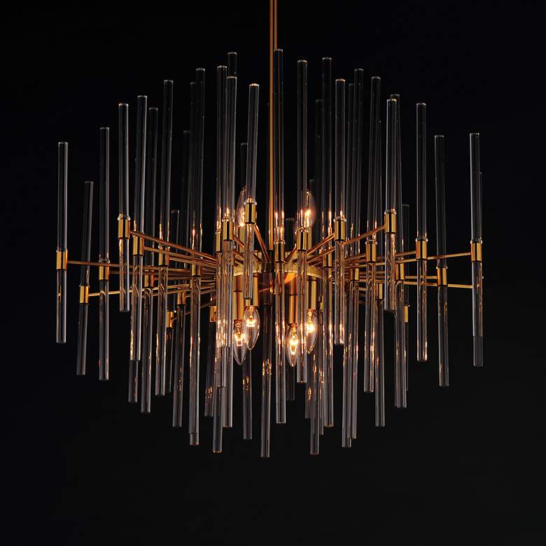 Image 2 Maxim Divine 28 1/2" Wide Heritage Brass 8-Light Chandelier more views